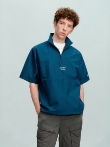 Champion | Stand Collar Short Sleeve Zipper T-shirt