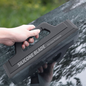 SEAMETAL Non-Scratch Soft Silicone Car Wash Wiper Handy Squeegee Water Window Wiper Drying Scraper Blade With Handle