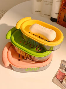 Dopamine Style Large Size Soap Dish Cover Household Bathroom Toilet Drainage Soap Storage Box Bathroom Shelf Nordic Style