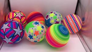 3pcs Environmentally Friendly Rainbow Ball Toys for Children Indoor and Outdoor Game Soft and Elastic Leather Ball Party Gifts