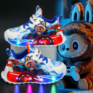 Childrens Running Shoes with Light Emitting Features Low Cut Casual Sport Shoes for Boys And Girls in Spring Autumn And Winter