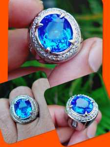 Cincin Batu Permata Blue Kashmir