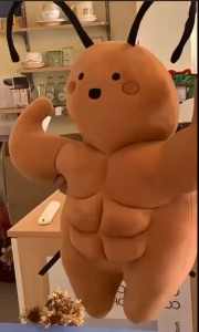 Creative Funny Muscle Cockroach Plush Toy Doll Cute Birthday Gift Ornaments Cute Huggable Pillow