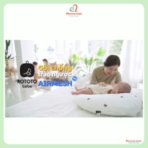 Gối chống trào ngược cho bé Rototo Bebe Airmesh gối chống trào ngược cho trẻ sơ sinh