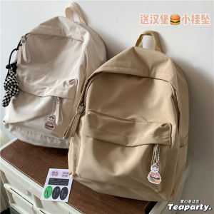 Korean Style Student Backpack Casual Pure Color Forest System Fresh School Bag Womens Shoulder Bag Leisure Reading Bookbag