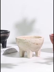 Elegant Wabi-sabi Style Marble Fruit Dish