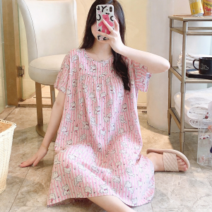 KASIHAN | Summer Lightweight Plus Size Cotton Silk Loose Home Dress Wearable Outdoors