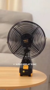 KEELAT 8 Inch Portable Rechargeable Fan Cordless Auto Swing Fan 2 Speed Battery Fan for Camping Outdoor Emergency
