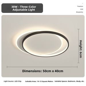 FANZHEN | Creative Personalized Minimalist Black & White Round Ultra-thin Ceiling Light for Bedroom
