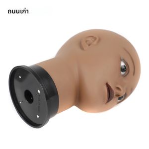 Afro หญิง Bald Mannequin HEAD สําหรับผู้หญิงทําวิกผมหมวกแว่นตา Cosmetology Manikin HEAD แต่งหน้าฝึกผมจัดแต่งทรงผม
