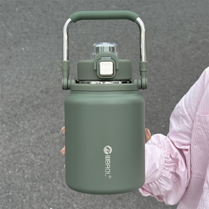 Bình Nước Giữ Nhiệt Bằng Thép Không Gỉ Dung Tích Lớn 1500ML Cốc Thể Thao Cách Nhiệt Kép Bình Đựng Nước Di Động Ngoài Trời