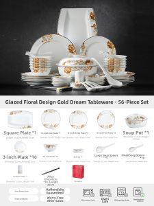 JINGDEZHEN | Luxury Home Dinner Plate Set