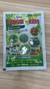 Phân bón vi lượng Siêu Magie Kẽm - Xử lý rau củ quả bị vàng lá xoăn ngọn thối lá cháy tóp đầu lá