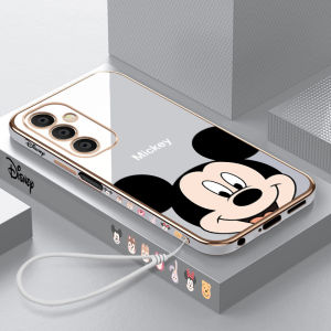 Ultra-Thin Plated Silicone Phone Case for Samsung A55 And Huawei Full Cover Anti-Fall Cute Cartoon Mickey Male Female Models
