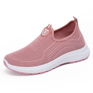 Summer New Mesh Breathable Large Size Casual Shoes for Women Soft Sole Lightweight One Step Single Shoes for Women