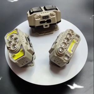 ไฟฉายคาดหัวแท้ เซ็นเซอร์ ไฟฉายแรงสูง Outdoor headlamp วิ่งเทรล/เดินป่า ไฟฉายคาดศีรษะ กระพริบหลายสี ชาร์จไฟType-C กันน้ำ