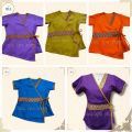 เสื้อสปา เสื้อหมอนวด ผูกเอว ผ้าโซล่อน แต่งไทย ใส่สบาย หลายสี พร้อมส่ง. 