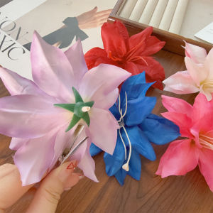 【♡Lovely girls house♡】กิ๊บดอกลิลี่กิ๊ฟติดผมดอกไม้สไตล์โบฮีเมียนที่เรียบง่าย