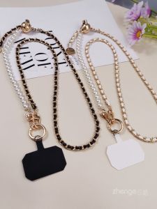 Long Crossbody Phone Strap Adjustable Pearl Leather Chain Bag Charm Shell Durable Fashionable Digital Accessories for Kids And Adults