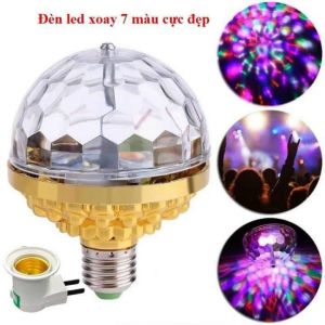 Đèn led 7 màu nháy theo nhạc Đèn led siêu sáng 7 màu Bóng Đèn Led Sân Khấu Vũ Trường Xoay 7 Màu