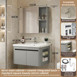 TEM | Ceramic Integrated Bathroom Sink Vanity