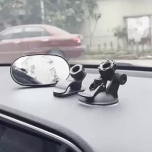 SEAMETAL Wide Angle Car Interior Convex Mirror 360-Degree Suction Cup/Clip Baby Mirror Rear Row Observation Rearview Mirror