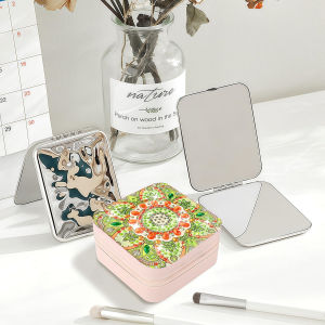 1 DIY Diamond Painting Set Mandala Themed Canvas Material Makeup Bag Suitable for Travel and Convenient Carrying Jewelry Box.