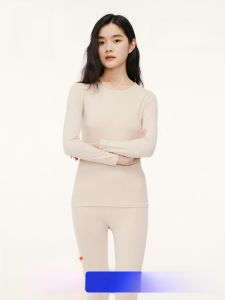 HLA | Antibacterial Warm Underwear Set For Women Heat Generating Anti-static Fall 2025 New Arrival Long Sleeve Full Body Coverage