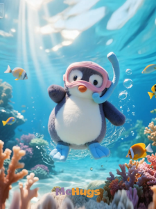McHugs Adorable Diving Penguin Plush Toy Soft and Cuddly Ocean Friend Birthday Gift for Kid Friend 7.09 inch