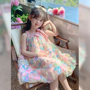 SQTN.KIDS | New Summer Princess Style Tulle Dress for Girls