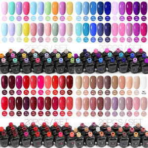 NAILCO 20PCS Set Colors Nail Gel Polish Nail Art Semi-permanent UV Varnish Nail Supplies For Professionals For Manicure Top Coat