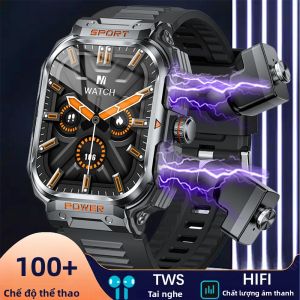 Đồng Hồ Thông Minh DAORKOW TWS Có Tai Nghe Tích Hợp 2.01 Inch Bluetooth 5.2 Đồng Hồ Thông Minh Thể Thao Không Dây Theo Dõi Nhịp Tim Theo Dõi Giấc Ngủ Nhắc Nhở Tin Nhắn