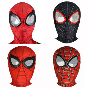 Marvel Movie Iron Spider-Man No Way Home Miles Morales Elastic Mask Spider Man Headcover Cosplay Halloween Costume