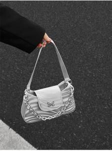 Túi Đeo Chéo Hình Bướm Màu Bạc Thời Trang Cho Nữ Túi Đeo Vai Đơn Túi Xách Mềm Mại Túi Xách Mùa Hè 2024 Túi Xách Mềm Mại