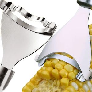 Stainless Steel Serrated Corn Peeler Corn Shaver Planer Thresher Stripper Cutter Melon Fruit Planer Sheller Kitchen Gadget Tool