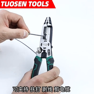 10-in-1 Professional Lineman Pliers Wire Stripper Cutter Crimper Combination Pliers Diagonal Cutting Pliers