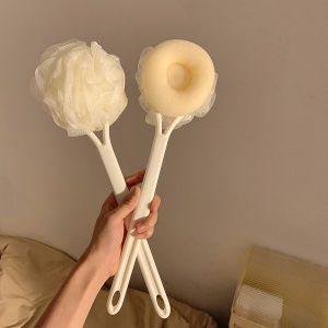Long Handle Double-Sided Soft Bristle Bath Brush Exfoliating Shower Tool Back Cleaning Self-Sufficient Bath Towel Ball in One