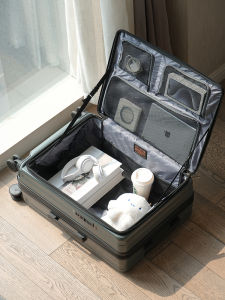 Expandable Luggage Side Opening Carry on Suitcase 20 26 Inch Pullman Large Capacity Travel Bag Women Fashion Trend Zipper Wheel