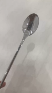 Muỗm Thìa chanh inox 304 cán dài muỗng inox ăn sinh tố smoothie nước ép cafe đá hàng cao cấp 24cm