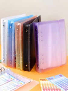 Semi-Transparent PP Cover A5 Ring-Bound Folder Office Student Hard Surface Binding Envelope with 6 Holes for Business And Cultural Supplies
