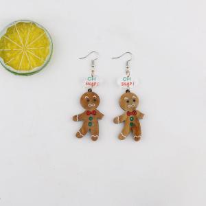 ต่างหูตุ๊กตาgingerbread ทรงหัวเข็มเงินขนาดเล็ก สไตล์เกาหลี ต่างหูรูปตุ๊กตา หูตุ๊กตา ของตกแต่งหู สไตล์การ์ตูน ของตกแต่งหู