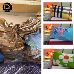 Pillow Case Cotton Sarung Bantal Kapas Super Soft and Breathable Envelope Closure Pillow Covers Design DAMIAS