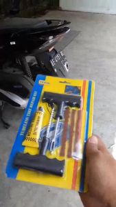( isi 10 Karet ) Karet Tambal Ban Tubeless / Refill Isi Ulang Cacing Lem Karet Seal Tubles