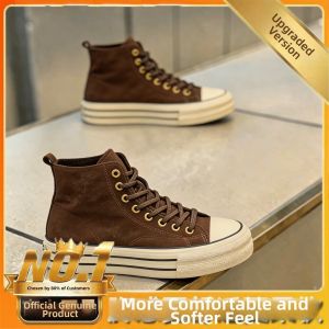 CONGLINSHIZI | Retro British High-top Thick Sole Anti-slip Canvas Shoes
