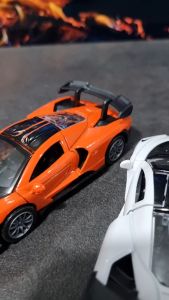 Diecast Miniatur Mainan Mobil Sedan Sport Mclaren Senna Buka Pintu Besi Metal Pullback