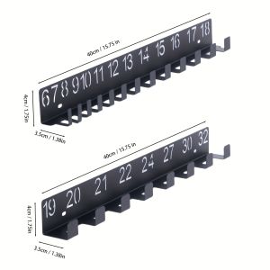 Black Metal Wrench Storage Rack Stylish Wall Mounted Storage Rack Perfect Gift For Professional Wrench Mechanics