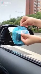 REAR SIDE VIEW WING MIRROR WATERPROOF ANTI-RAIN FILM 2PC RainProof Anti Fog Sticker Pad Side Mirror Rain Shield Pelekat Cermin Kereta Jelas Air Hujan Kabut wira saga myvi bezza persona city vios alza viva axia