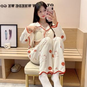 MiiOW | Cat Woman Ice Silk Sleepwear Ladies With Chest Pad Summer Thin High Sensation Loose Breathable Non-Sticky Home Clothes Set