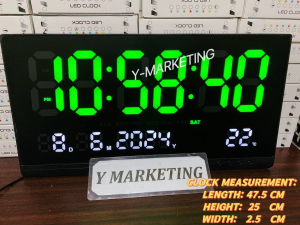 (8025) Largest Digit Led Digital Wall Hang Clock Adjustable Brightness