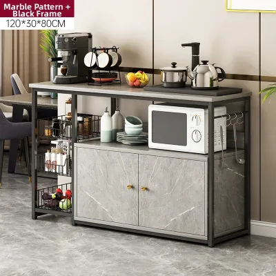 Multifunctional Kitchen Storage Rack Simple Microwave Cabinet